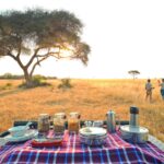 Tanzania safari food bush breakfast in Serengeti